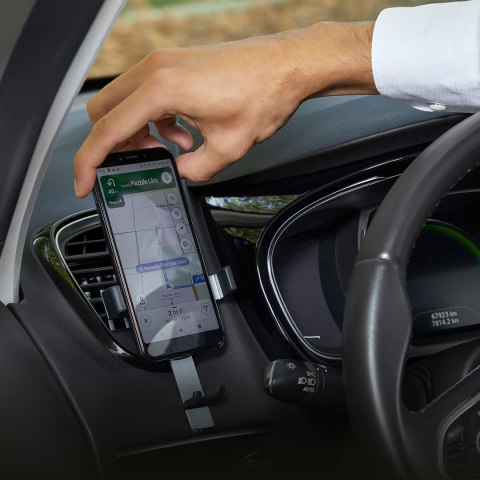 Uchwyt samochodowy grawitacyjny do smartfona na kratkę nawiewu - czarny SBS