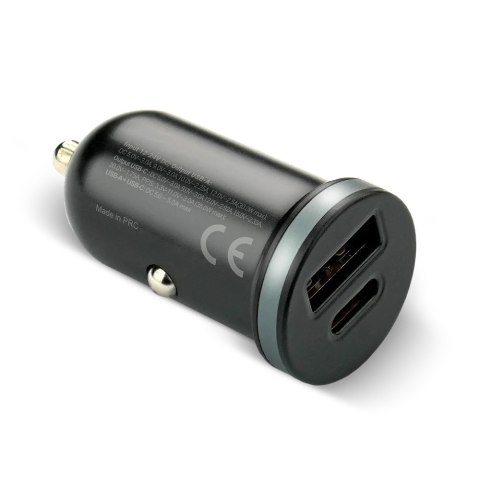 Ładowarka samochodowa CC-30Q QC3.0 35W 1X USB + 1X USB-C PD czarna EverActive