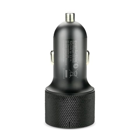Ładowarka samochodowa CC-50Q QC3.0 75W 1X USB + 1X USB-C PD czarna EverActive