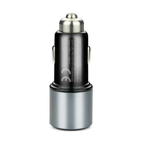 Ładowarka samochodowa CC-60Q QC3.0 83W 1X USB + 1X USB-C PD czarna EverActive