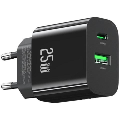 Ładowarka sieciowa 25W 1xUSB-C 1xUSB-A Fast Charging Czarna USAMS