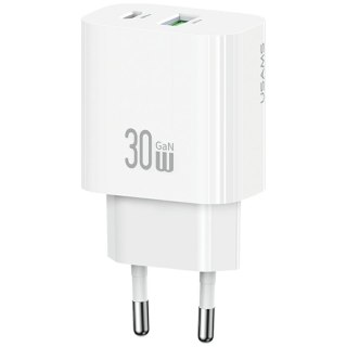Ładowarka sieciowa 30W 1xUSB-C 1xUSB-A Fast charging Biała USAMS