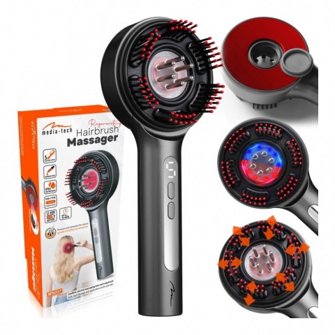 Masująca szczotka do włosów i skóry głowy REGENERATING HAIRBRUSH MASSAGER MT6537 Media-Tech