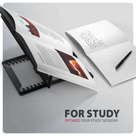 STND-LAB Podstawa do laptopów aluminiowa 10-17,3 cala 8 regulowanych pozycji, Czarna AXAGON