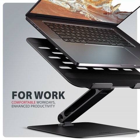 STND-LQB Podstawka do laptopów aluminiowa 10-17,3 cala regulowane kąty nachylenia, Czarna AXAGON