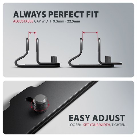 STND-VB Podstawa do laptopów aluminiowa 10-17,3 cala pionowa, Czarna AXAGON