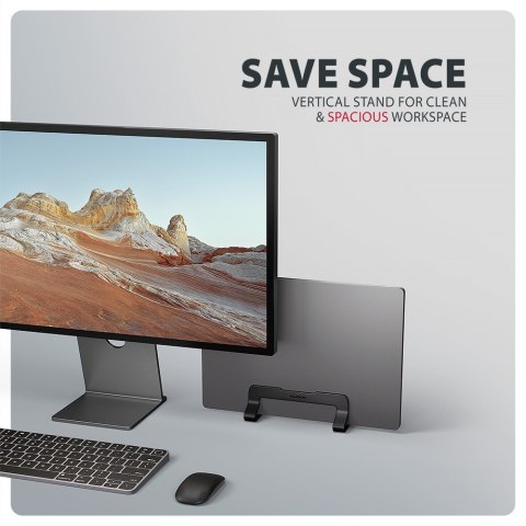 STND-VB Podstawa do laptopów aluminiowa 10-17,3 cala pionowa, Czarna AXAGON
