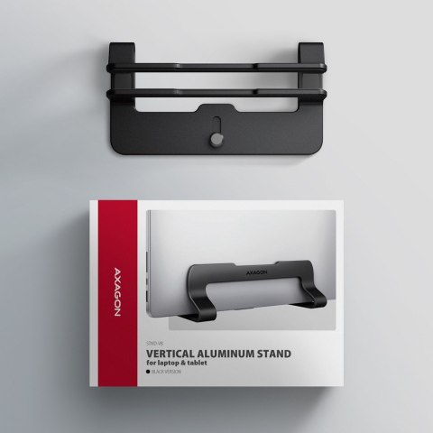 STND-VB Podstawa do laptopów aluminiowa 10-17,3 cala pionowa, Czarna AXAGON