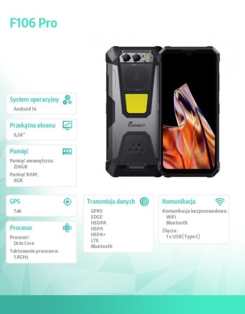 Smartfon F106 Pro black CH Fossibot