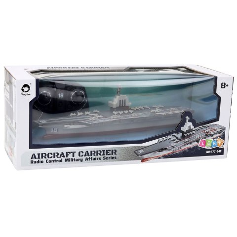 Statek Lotniskowiec Wojskowy Militarny Zdalnie Sterowany RC 1:1000 LEAN Toys
