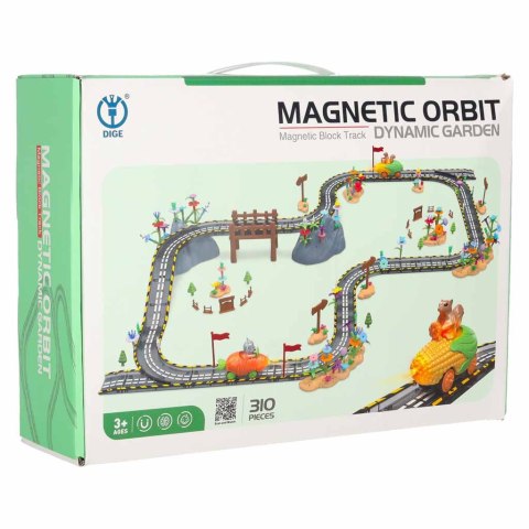 Tor wyścigowy samochodowy magnetyczny 2 pojazdy świecące 310 elementów Kik Sp. z o. o. Sp. k.