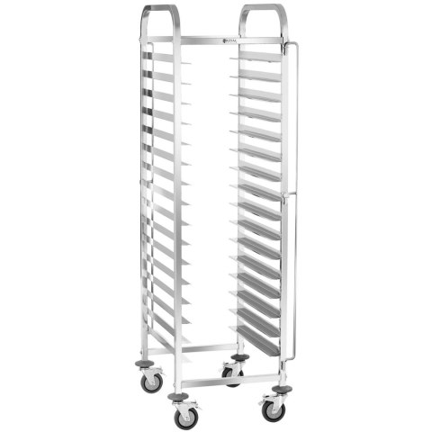 Wózek kelnerski cateringowy do transportu 16 pojemników tac 60 x 40 cm Royal Catering RCTW-16TB.1 Royal Catering