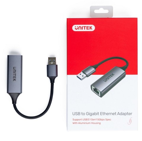 Adapter USB-A 3.1 GEN 1 RJ45; 1000 Mbps; U1309A Unitek