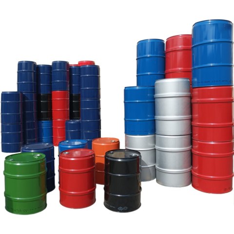 Beczka stalowa metalowa TH 60L korki 2 i 3/4 - CZERWONA Beczkopol