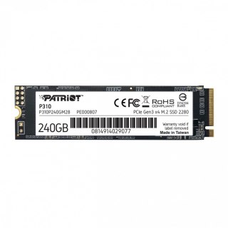 Dysk SSD P310 240GB M.2 2280 1700/1000 PCIe NVMe Gen3 x 4 Patriot