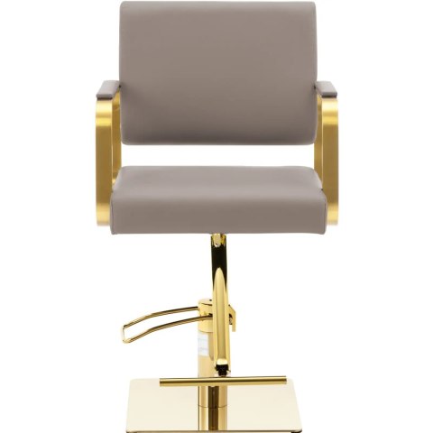 Fotel fryzjerski barberski kosmetyczny z podnóżkiem Physa OTLEY - beżowo - złoty Physa