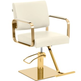 Fotel fryzjerski barberski kosmetyczny z podnóżkiem Physa OTLEY - kremowo złoty Physa