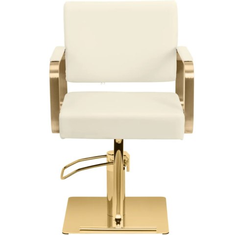 Fotel fryzjerski barberski kosmetyczny z podnóżkiem Physa OTLEY - kremowo złoty Physa