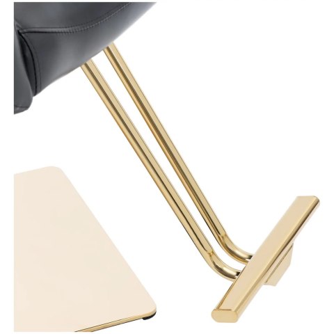 Fotel fryzjerski barberski kosmetyczny z podnóżkiem Physa PENRYN - czarno złoty Physa