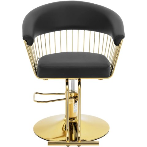 Fotel fryzjerski barberski z podnóżkiem LYME - czarno złoty Physa