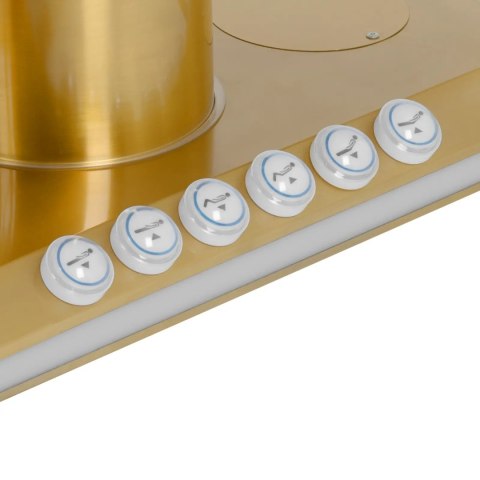 Fotel kosmetyczny SPA podgrzewany z krzesłem 3 silniki 200 kg SAVONA - biało złoty Physa