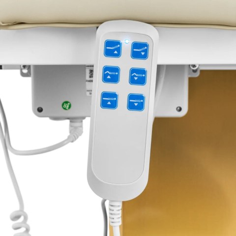 Fotel kosmetyczny do masażu tatuażu SPA 150 kg VITERBO - kremowo złoty Physa