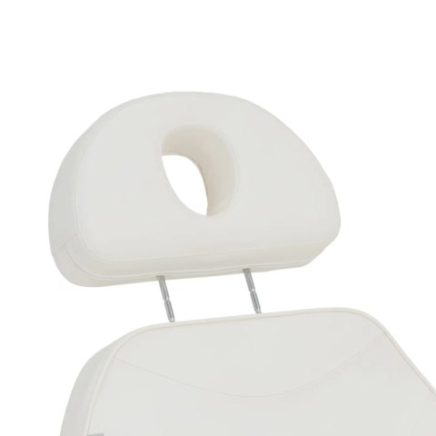 Fotel kosmetyczny podgrzewany do masażu tatuażu APRILIA - biało złoty Physa