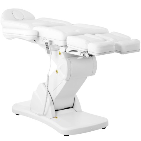 Fotel kosmetyczny podologiczny do tatuażu masażu spa LA PAZ - biały Physa
