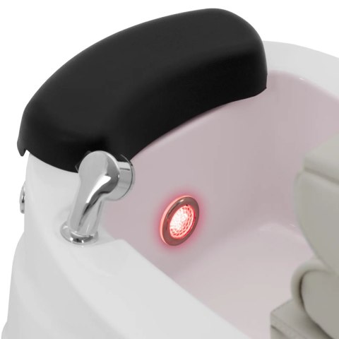 Fotel podologiczny do pedicure z funkcją masażu brodzikiem - beżowy Physa