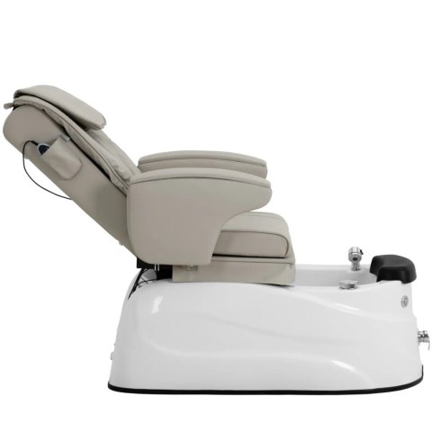 Fotel podologiczny do pedicure z funkcją masażu brodzikiem - beżowy Physa