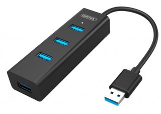 Hub 4x USB 3.0; BC1,2; CZARNY Unitek