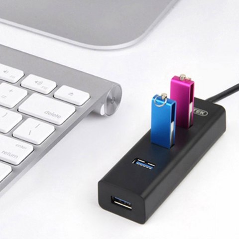 Hub 4x USB 3.0; BC1,2; CZARNY Unitek