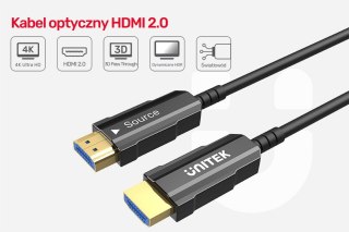 Kabel Optyczny HDMI 2.0 10m 4K60Hz C11072BK-10M Unitek