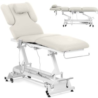 Łóżko stół kosmetyczny do masażu elektryczny 3 silniki 250 kg NANTES - beżowy Physa