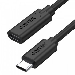 Przedłużacz USB-C 3.1 GEN 2; 4K; PD 100W; 0,5m; M/F; C14086BK Unitek