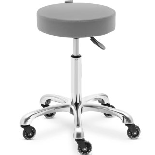 Taboret stołek hoker kosmetyczny na kółkach do 150 kg WORCESTER - ciemnoszary Physa