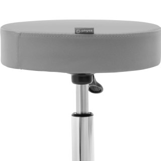 Taboret stołek hoker kosmetyczny na kółkach do 150 kg WORCESTER - ciemnoszary Physa