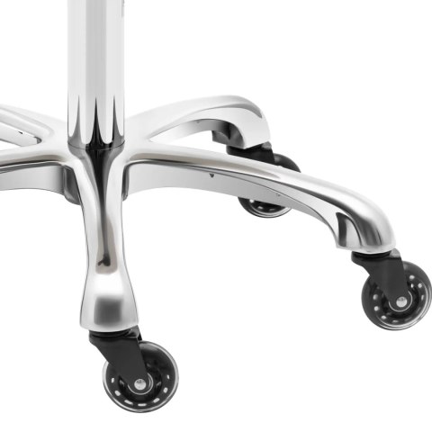 Taboret stołek hoker kosmetyczny na kółkach do 150 kg WORCESTER - ciemnoszary Physa