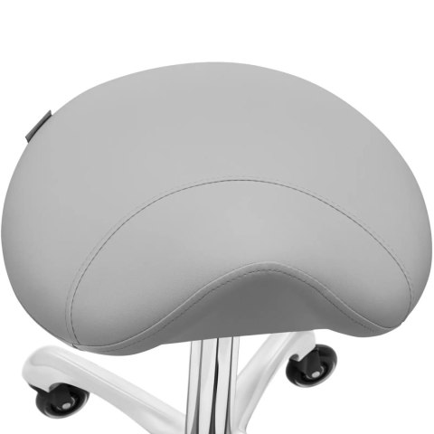 Taboret stołek hoker kosmetyczny siodłowy na kółkach do 150 kg YORK - ciemnoszary Physa