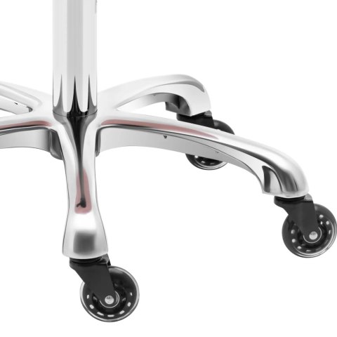 Taboret stołek hoker kosmetyczny siodłowy na kółkach do 150 kg YORK - pudrowy róż Physa