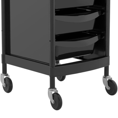 Wózek pomocnik fryzjerski z uchwytem na suszarkę 6 szuflad półka 420 x 390 mm Physa