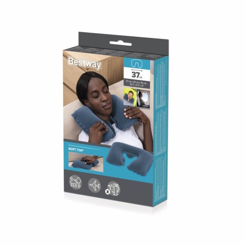 Dmuchana Poduszka Podróżna 46 x 28 cm Rogal Niebieska Bestway 67006 Bestway