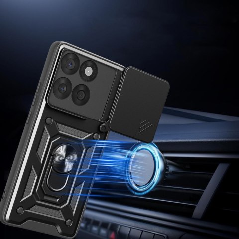 Etui case na Motorola Edge 60 Fusion z podstawką osłoną obiektywu CamShield Pro - czarne Tech-Protect