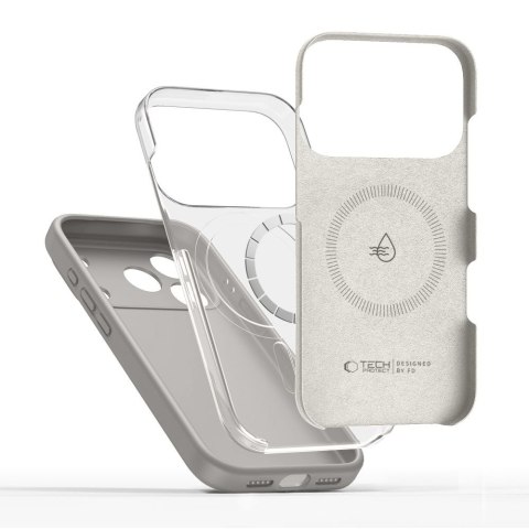 Etui case plecki na iPhone 17 Pro MagSafe Silicone - szare Tech-Protect