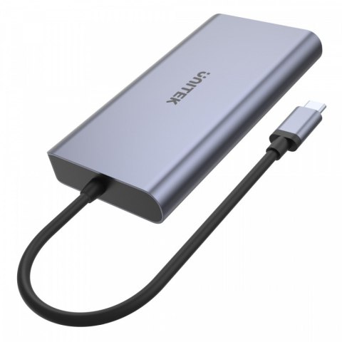 HUB USB-C 2x USB 3.1, HDMI 2.0, DP 1.4, RJ45, SD, PD 100W; D1056A Unitek