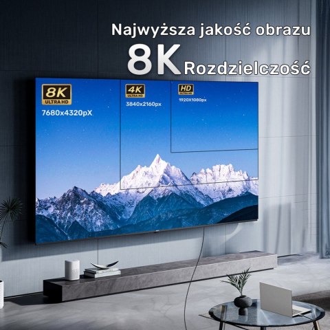 Kabel optyczny HDMI 2.1 AOC 8K 120Hz 3m; C11085GY03-3M Unitek