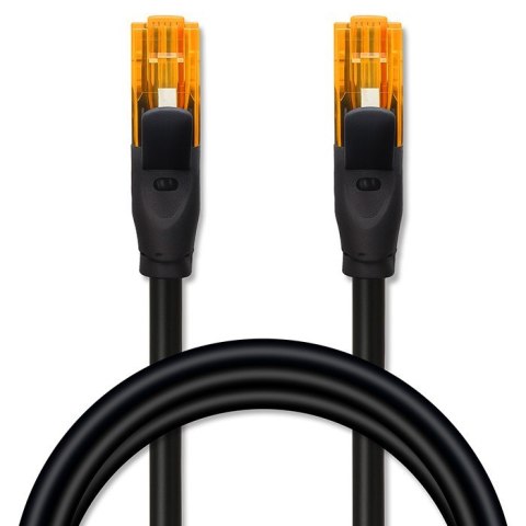 Kabel patchcord UTP | kat.6 | 2 x RJ-45 | High speed 1Gb/s | Pozłacane styki | 30m | Czarny Qoltec
