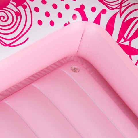 Materac dmuchany do pływania, leżak do opalania z poduszką różowy Kik Sp. z o. o. Sp. k.