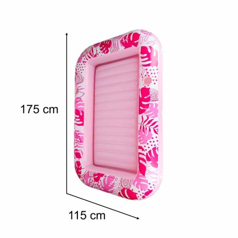 Materac dmuchany do pływania, leżak do opalania z poduszką różowy Kik Sp. z o. o. Sp. k.