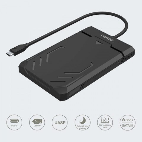 Obudowa USB-C HDD/SSD SATA UASP 5Gbps/ Y-3036A Unitek